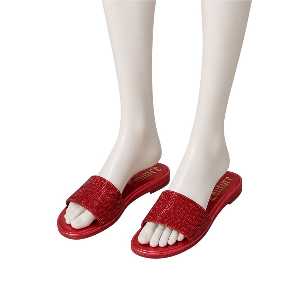 JUICY COUTURE EMBELLISHED RED SANDAL‎ NWT 7